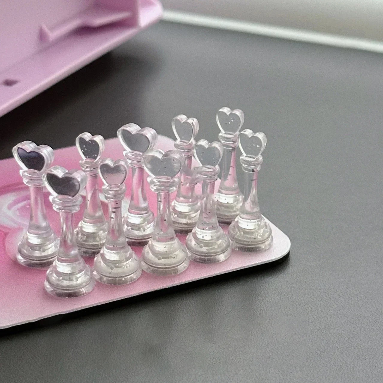 ANGNYA Soporte para Uñas Love - Soporte Acrílico para Puntas de Uñas Postizas, Estante de Exhibición y Herramientas de Manicura
