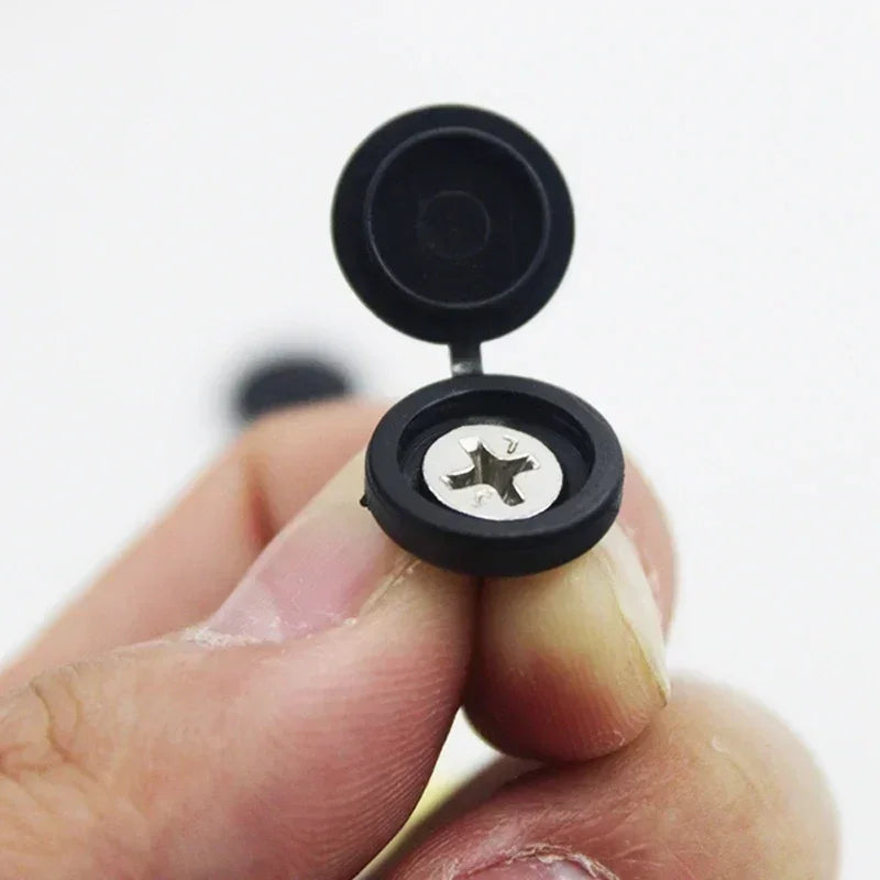 100 Piezas de Tapas Protectoras para Tornillos con Bisagra, Tapones Decorativos para Muebles y Automóviles – Varios Colores, Plástico Resistente