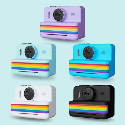 Cámara Instantánea de 2.8 Pulgadas con Pantalla Grande, Cámara Digital HD para Niños, Juguete Portátil de Impresión Sin Tinta para Exterior