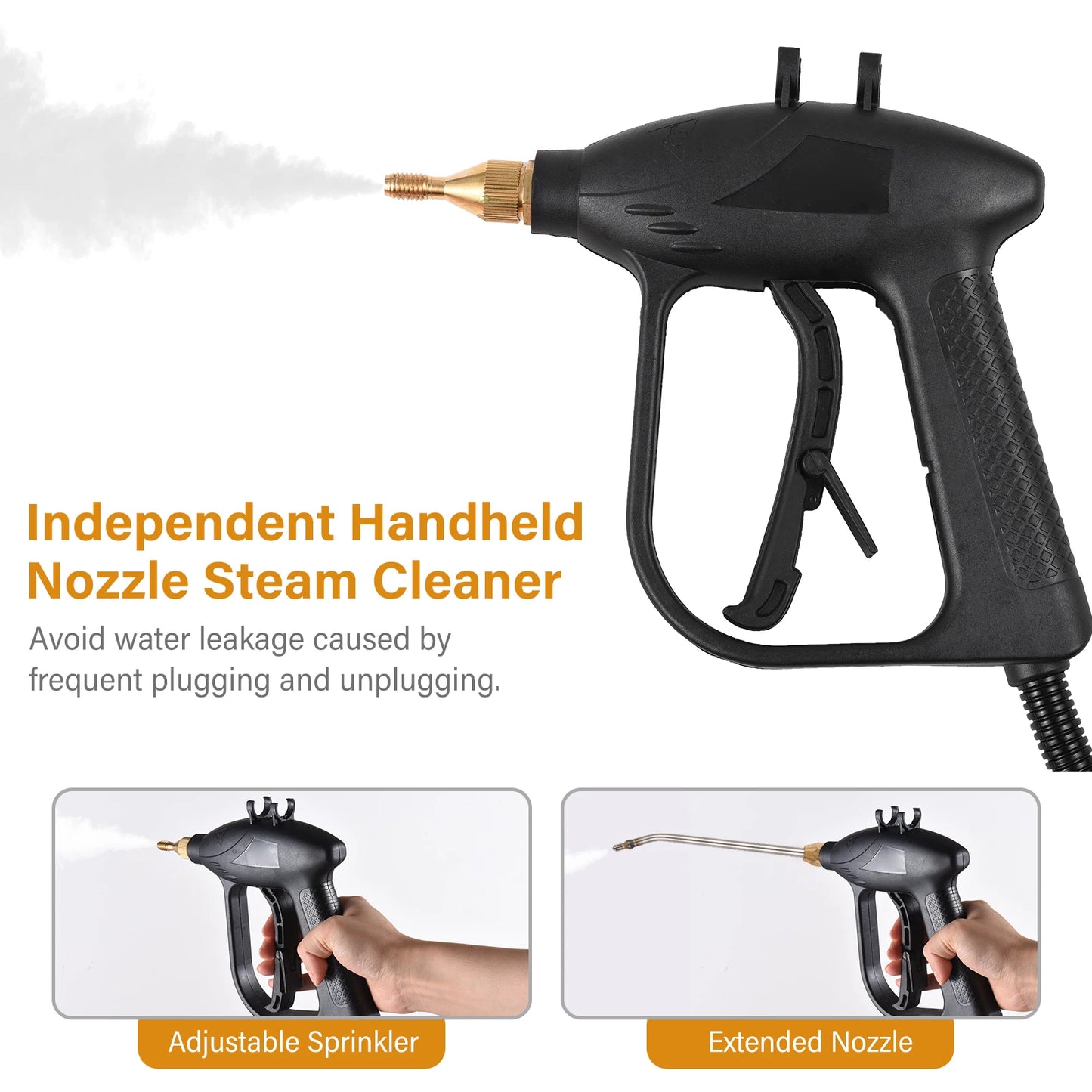Limpiador a Vapor 2600W - Máquina de Limpieza de Alta Temperatura para Hogar y Automóvil, 110V/220V con Tubo de Extensión y Accesorios