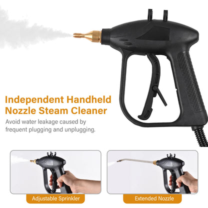 Limpiador a Vapor 2600W - Máquina de Limpieza de Alta Temperatura para Hogar y Automóvil, 110V/220V con Tubo de Extensión y Accesorios