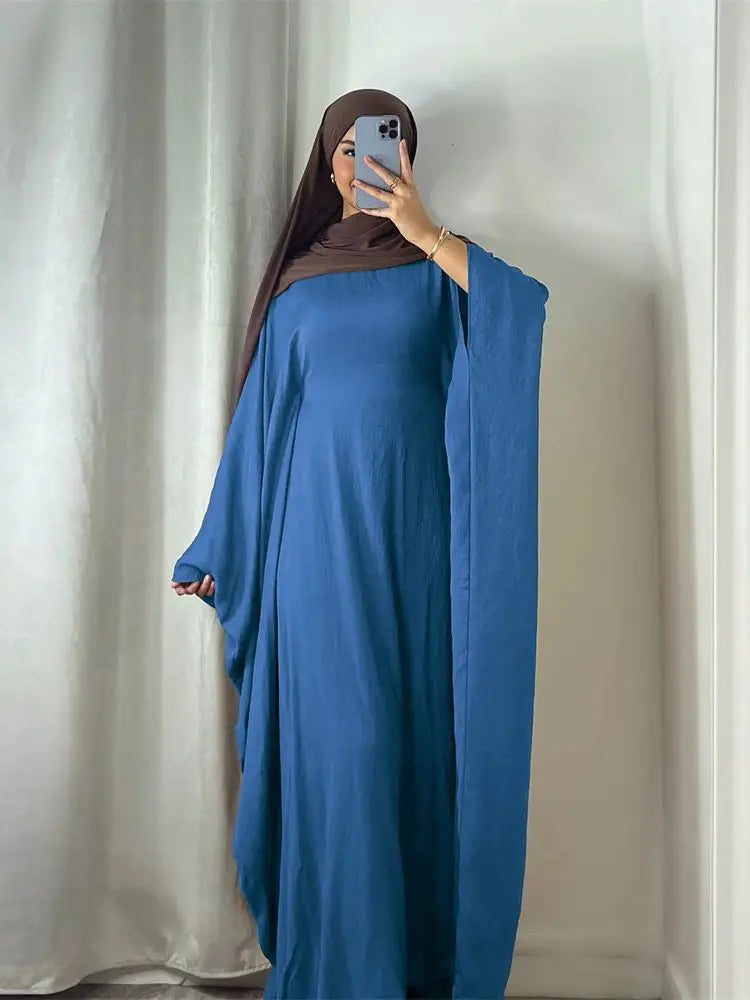 Vestido largo de lino para mujer, elegante y cómodo, con mangas largas, estilo bohemio, primavera/verano