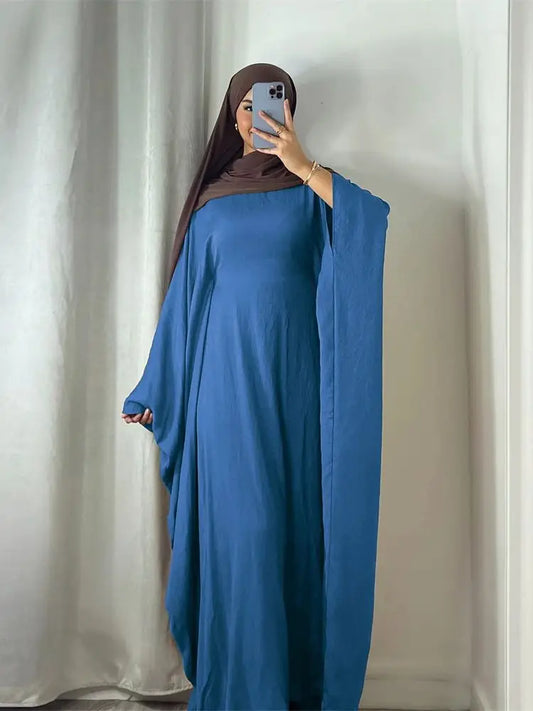 Vestido largo de lino para mujer, elegante y cómodo, con mangas largas, estilo bohemio, primavera/verano