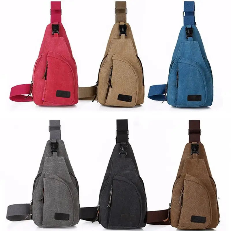 Bolsa de Hombro para Hombre de Lona – Bandolera Crossbody, Mochila de Cintura y Messenger para Viaje y Deporte