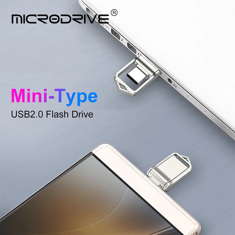 OTG Type C Pen Drive Mini Metal USB Memory Stick | Almacenamiento de 8GB a 512GB | Envío Gratis