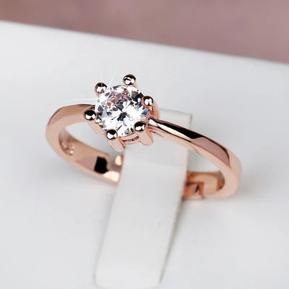 Anillo de Plata de Ley 925 para Mujer: Sortija Nupcial de Oro de 18K