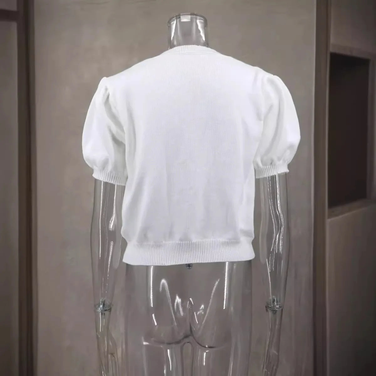 Suéter de Mujer con Lazo y Cuello en V - Estilo Casual para Primavera/Verano