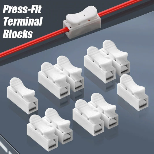 Conector de Cable Rápido Push - Terminal de Resorte para Iluminación y Cableado Automotriz