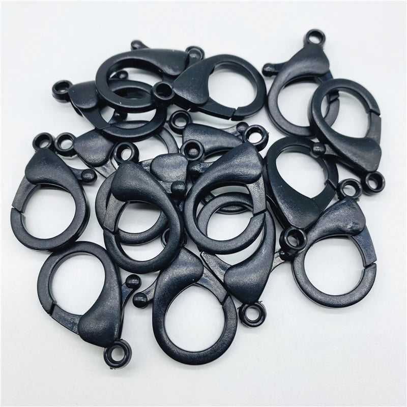 Ganchos de Cierre de Langosta de Plástico - Conectores de Extremo de Llavero para Fabricación de Joyas - 10 Piezas de 25x35mm - Accesorios para Pulsera DIY