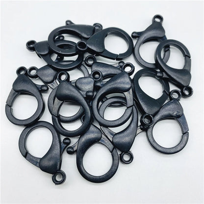 Ganchos de Cierre de Langosta de Plástico - Conectores de Extremo de Llavero para Fabricación de Joyas - 10 Piezas de 25x35mm - Accesorios para Pulsera DIY