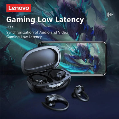 Auriculares Inalámbricos Lenovo LP75 Bluetooth 5.3 - Deportivos, Estéreo HiFi, Reducción de Ruido, Display LED