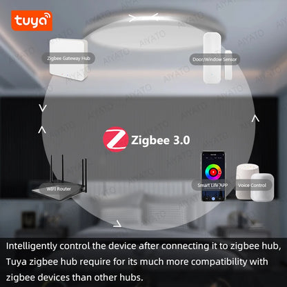 Sensor de Puerta y Ventana Tuya WiFi Zigbee - Detector de Contacto para Alarma de Seguridad Inteligente, Compatible con Alexa y Smart Life