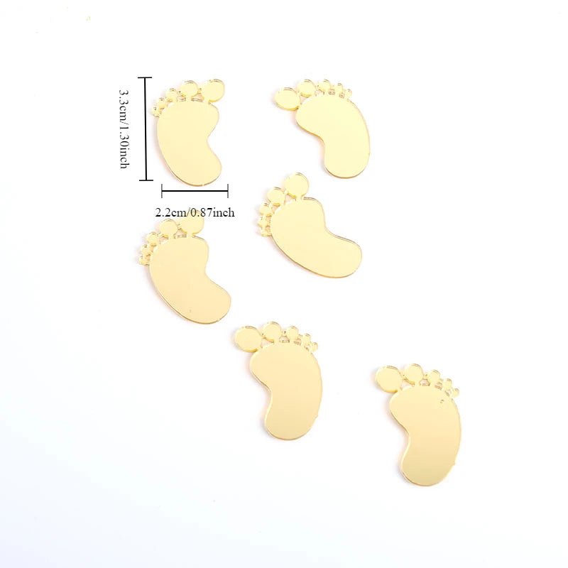 6 Piezas de Topper de Pastel Acrílico para Baby Shower – Decoración de Pies de Bebé para Revelación de Género y Primer Cumpleaños