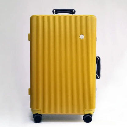 Maleta de Viaje con Marco de Aluminio y Gran Capacidad, con Cerradura de Contraseña, Ruedas Mudas, Diseño Fashion en ABS+PC, Ligera y Duradera