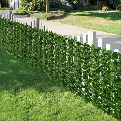 Paneles de Valla de Hoja Verde de Hiedra Artificial, Pantalla de Privacidad Falsa para Hogar y Jardín, Decoración de Balcón - 1x3m