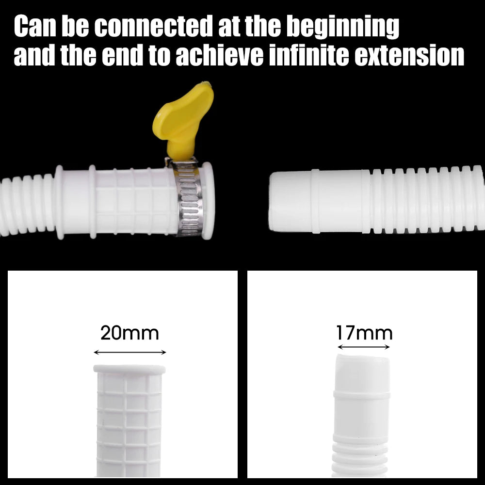 Manguera de Drenaje de PVC de 300 cm para Lavadora - Tubo Plástico de Extensión para Aire Acondicionado y Grifo