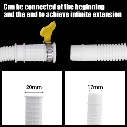 Manguera de Drenaje de PVC de 300 cm para Lavadora - Tubo Plástico de Extensión para Aire Acondicionado y Grifo