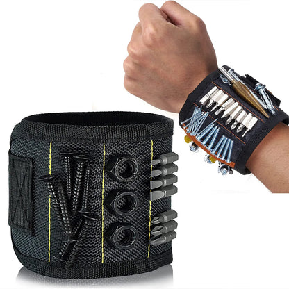 Pulsera magnética para sujetar tornillos, clavos, brocas de perforación, soporte para herramientas de muñeca, cinturones con imanes fuertes, artilugios geniales para hombres y mujeres