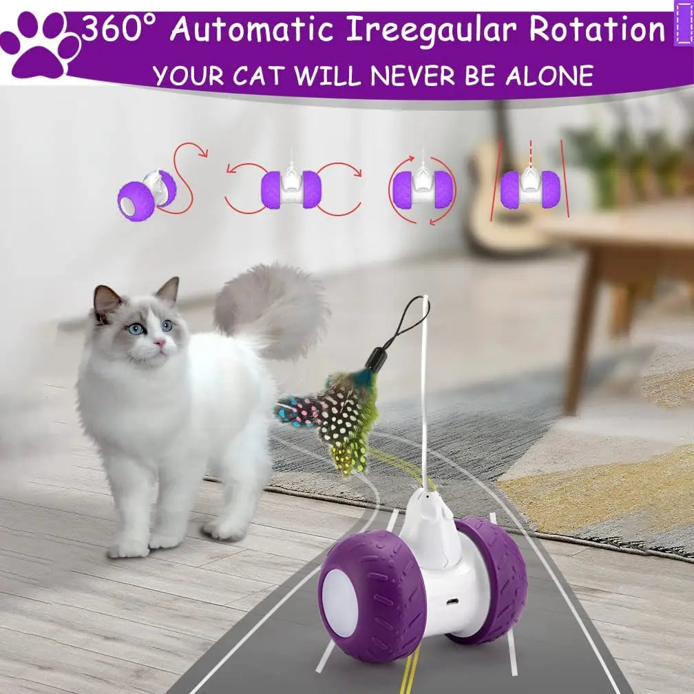 Juguetes para Gatos Interactivos ATUBAN, Juguetes Eléctricos Robóticos para Gatos, Juguete Automático para Ejercicio, Caza y Entretenimiento de Mascotas