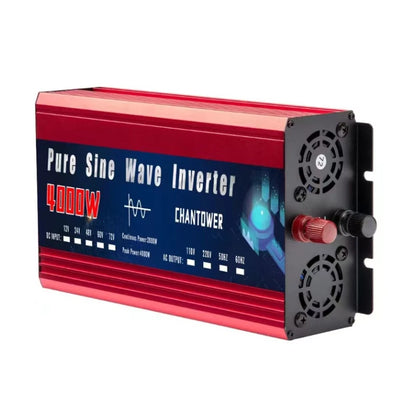 Inversor de Onda Sinusoidal Pura 12V/24V a 110V/220V - Convertidor de Voltaje Portátil 2000W-5000W para Coche y Energía Solar