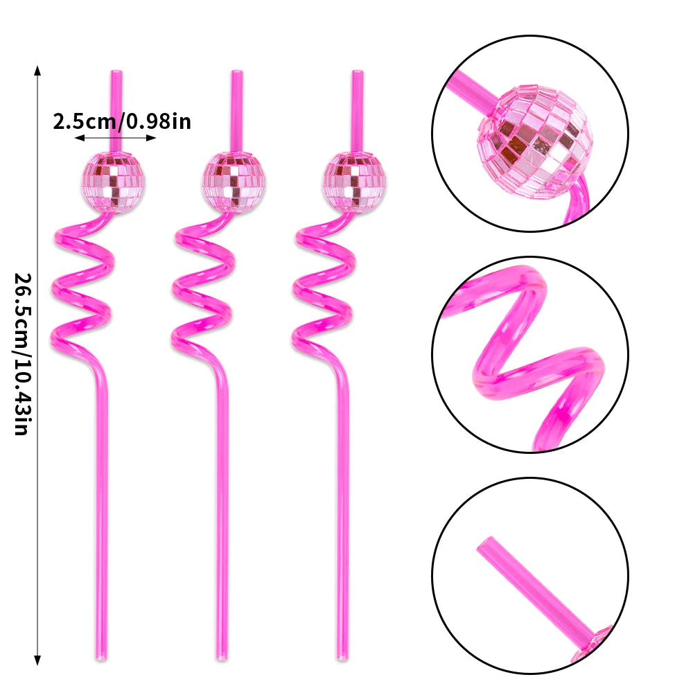 Mini Sombreros de Vaquera con Purpurina - Set de 5 Piezas para Decoraciones de Fiesta de Discoteca