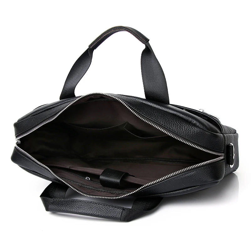 Maletín Ejecutivo de Cuero PU para Hombre - Bolsa de Negocios de Diseño, Bolso Bandolera, Maletín para Documentos y iPad