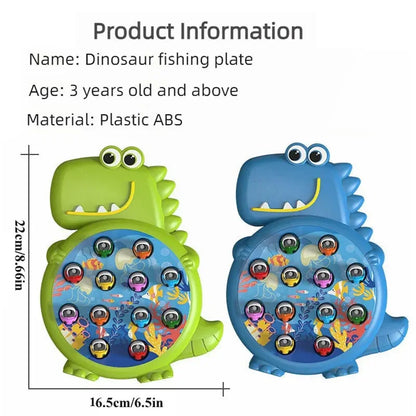 Juguetes de Pesca Magnéticos de Dinosaurio con Caña Giratoria, Juguete Educativo Montessori para Niños y Bebés, Regalo para Niñas y Niños