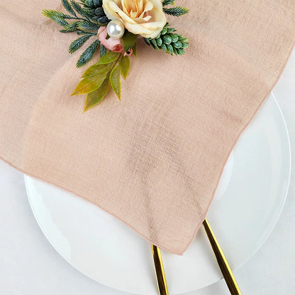 Juego de 50 servilletas de tela de algodón, 30x30cm, decoración de boda y uso diario, gasa ligera, toalla de té
