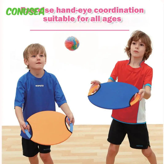 Juguetes de Lanzar y Atrapar para Niños - Juego Sensorial al Aire Libre, Anillo Rebotador con Pelota Elástica