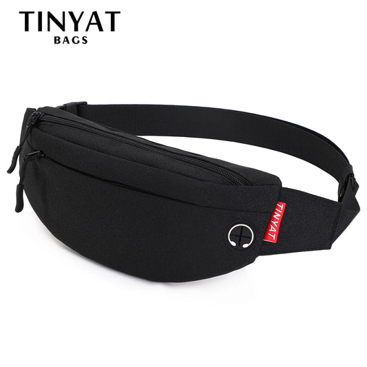 Bolso de Cintura de Gran Capacidad para Hombre – Bolsa Casual de Nylon Impermeable con Funciones Antirrobo