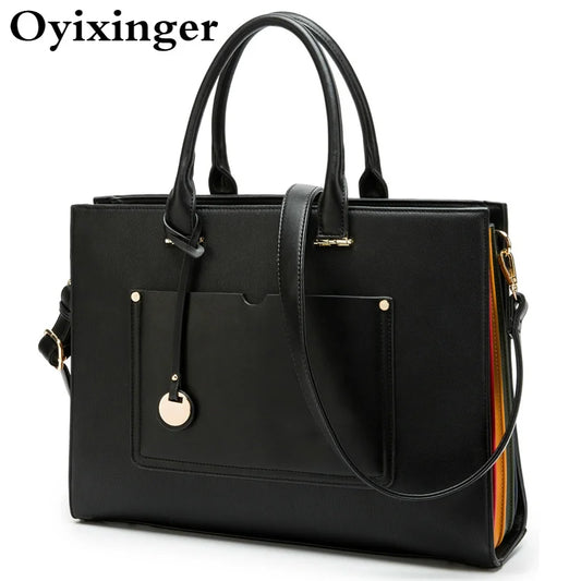 Maletín de Mujer OYIXINGER 2024 - Bolso de Hombro de Moda con Gran Capacidad para Laptop 13.3”