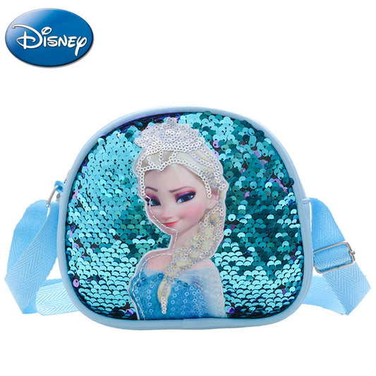 Bolso Infantil de Hombro Frozen - Diseño de Princesa Elsa con Lentejuelas, Ideal para Niñas de 2 a 8 Años