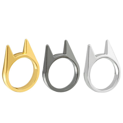 Anillo de Autodefensa de Supervivencia al Aire Libre para Hombres y Mujeres, Anillo Portátil de Autodefensa, Anillo Protector de Dedo para Arma, Senderismo y Camping, Joyería