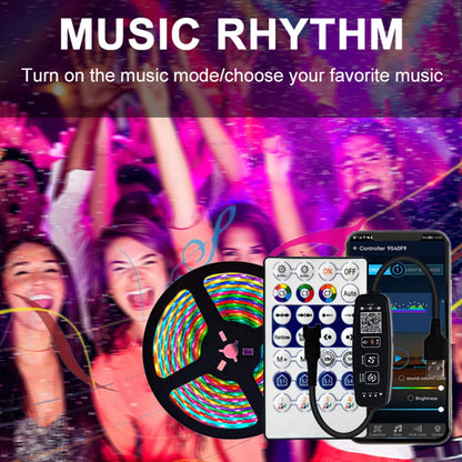 Controlador LED DC5-24V 3Pin con 28 Teclas y Bluetooth - Control Inteligente de Música para Tiras LED RGB 5050