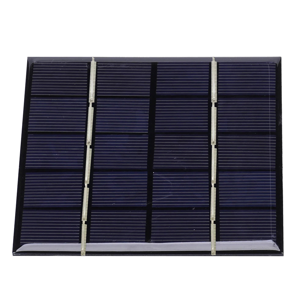 Panel Solar 3W 5V - Cargador Solar Portátil Rápido para Exteriores, Sistema de Celdas Solares DIY