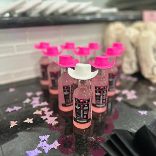 Mini Sombreros de Vaquero para Despedida de Soltera - Set de 10 Piezas para Decoración de Bebidas y Regalos Nupciales