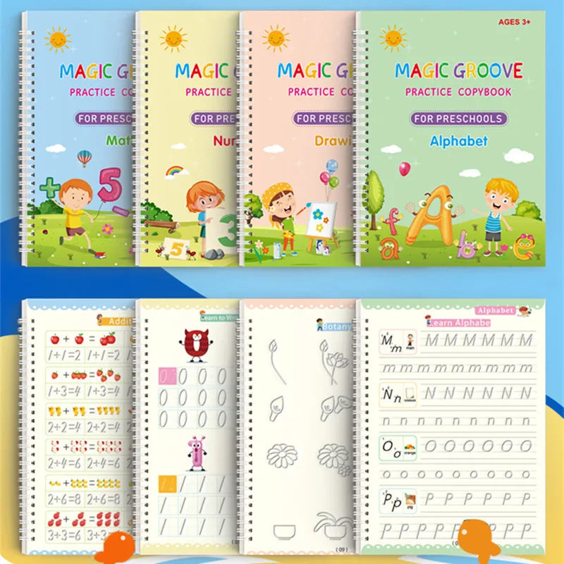 Cuaderno Mágico Reutilizable para Niños - Juguete Educativo Montessori de Escritura y Dibujo