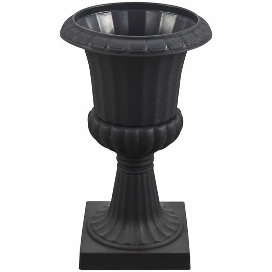 Jarrón de Plástico Blanco y Negro para Decoración del Hogar, Jarrón Grande para Bodas, Jardín, Balcón, Patio, Maceta de Flores y Adornos