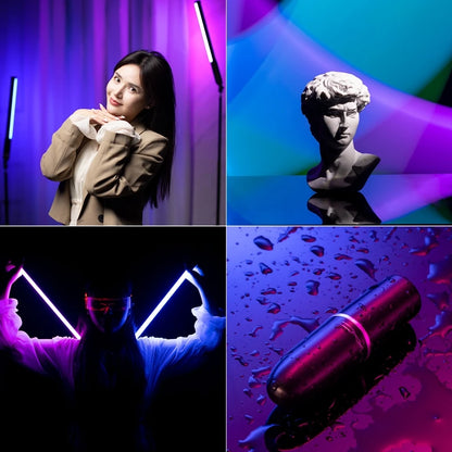 Ulanzi VL119 Luz RGB Portátil de Mano, Barra de LED de 19.68 Pulgadas, CRI 95+, 2500K-9000K para Fotografía y Estudio