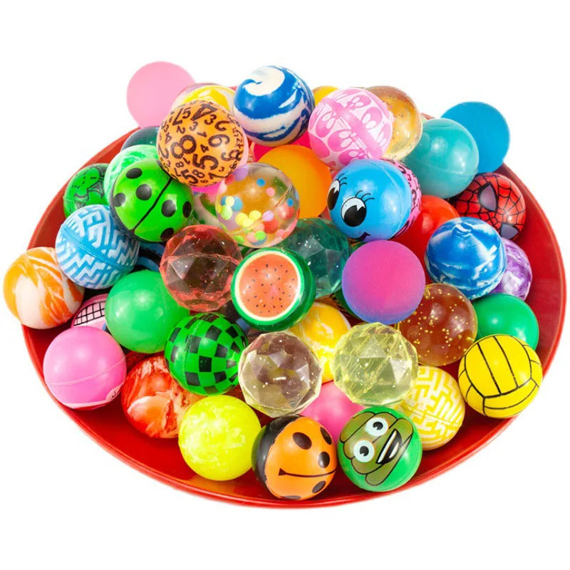 Set de Pelotas de Goma Elástica 30MM – Bouncing Balls en Colores Surtidos, Ideal para Sorpresas y Máquinas Expendedoras