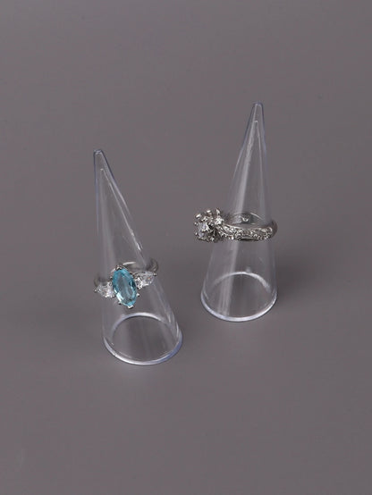 Soporte de Exhibición de Anillo Cónico de Acrílico Transparente - Almacenamiento Elegante para Joyas