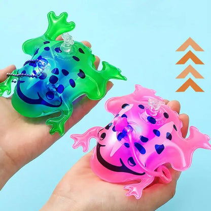 Miniglobo de Rana que Brilla en Rosa - Juguete Inflable Duradero para Niños y Adolescentes