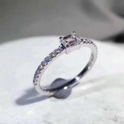 Anillos sencillos para mujer, de plata de ley S925, moissanita, compromiso, boda, novia, regalo de joyería Eternity, novedad de 2022