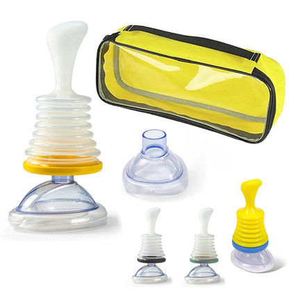 Kit de Primeros Auxilios para Asfixia para Adultos y Niños, Dispositivo de Rescate para Asfixia en el Hogar, Kit de Rescate de 2 Tamaños, 4 Unids/Set