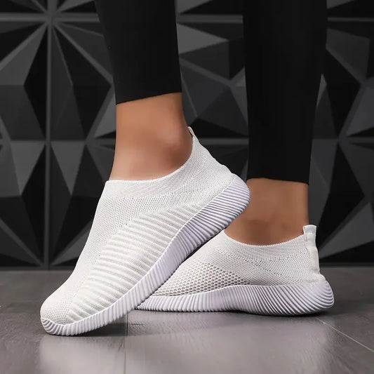 Zapatillas Deportivas para Mujer - Sneakers de Color Sólido de Malla Transpirable, Ligeras y Bajo Tiro para Caminar y Correr