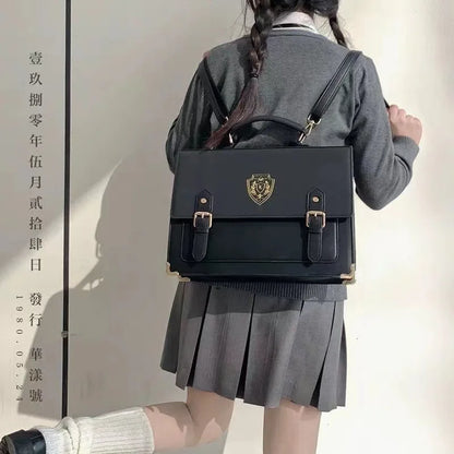Bolso Preppy JK Y2K Estilo Aesthetic para Mujeres - Mochila Escolar Casual, Bolso de Hombro y Crossbody Coreano - Accesorio de Moda Todo en Uno