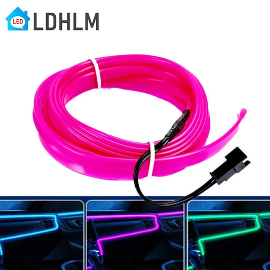 Tira de Neón Flexible EL Light 1M/2M/3M/4M/5M LED Neón para Fiesta, Decoración de Ambiente, Impermeable, Multicolor