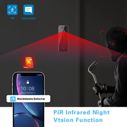 Timbre de Video Tuya Smart Home con Intercomunicador, Cámara Inalámbrica Impermeable y APP Móvil