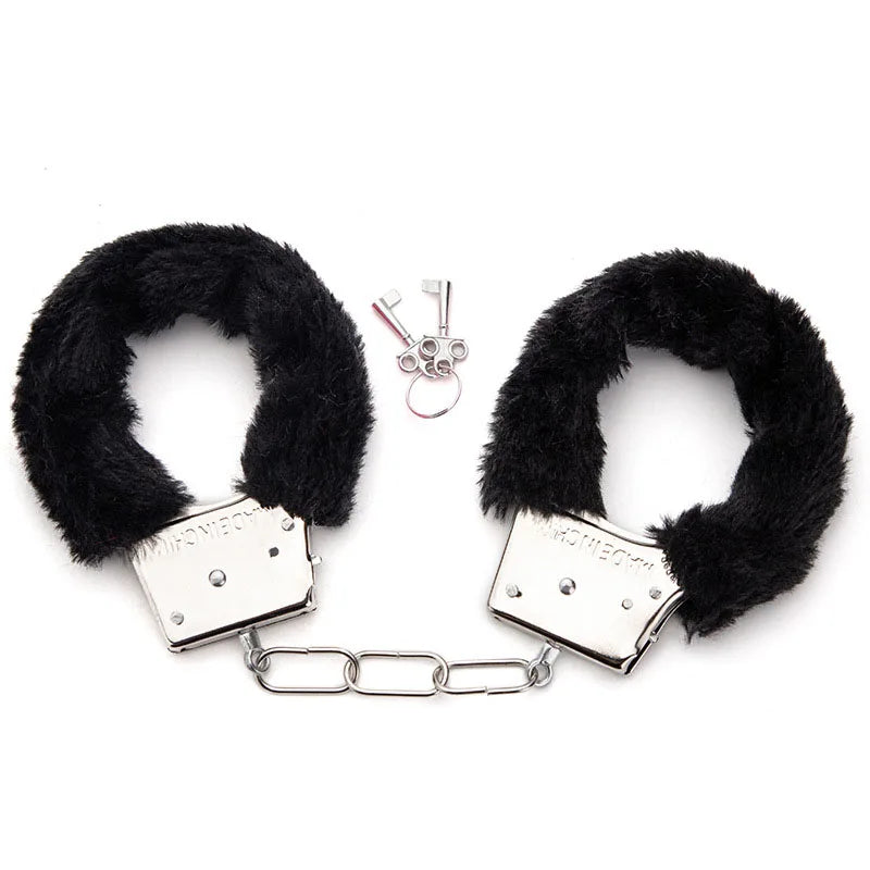 Esposas de felpa, sextoys, Cosplay, coqueteo, Bondage, puños, suministros sexuales BDSM para adultos, pareja