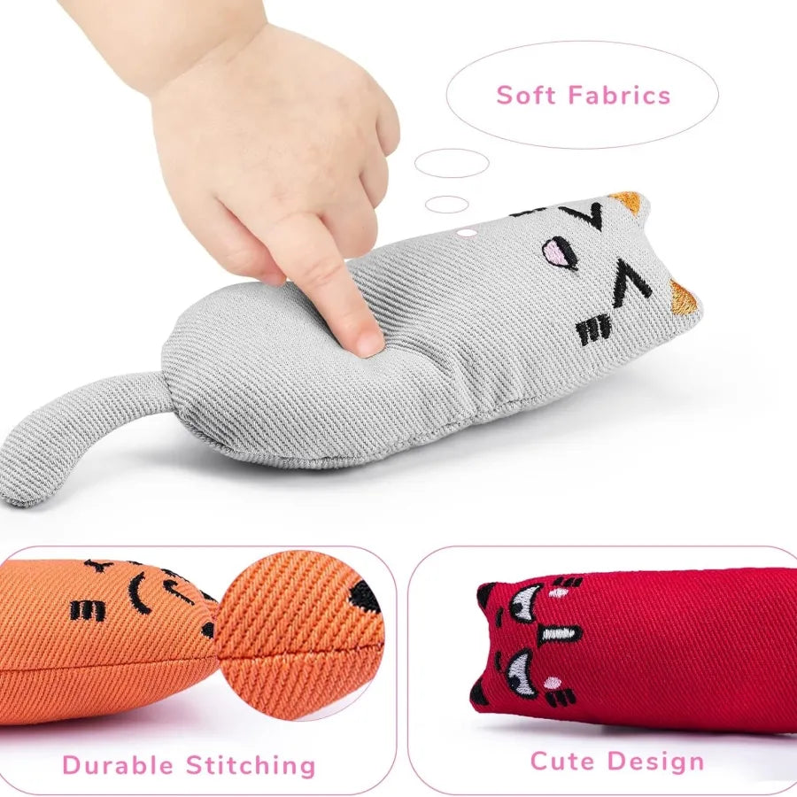 Juguete con Sonido Rustle Catnip: Producto para Gatos, Juguetes Adorables para Gatos y Gatitos para Moler Dientes, Peluche para Gatos Almohada para Pulgar, Accesorios para Mascotas